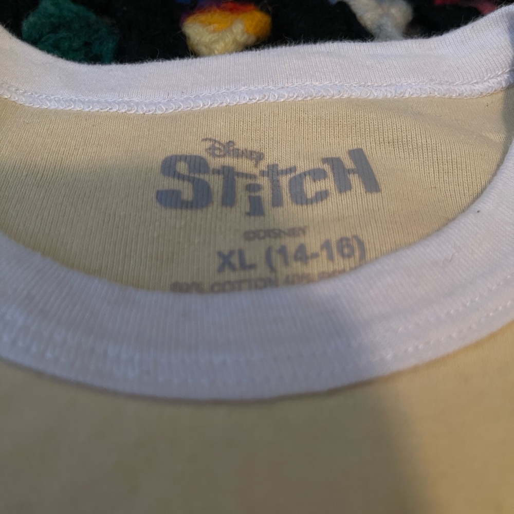 Disney Stitch Yellow Crop Top with White Trim
